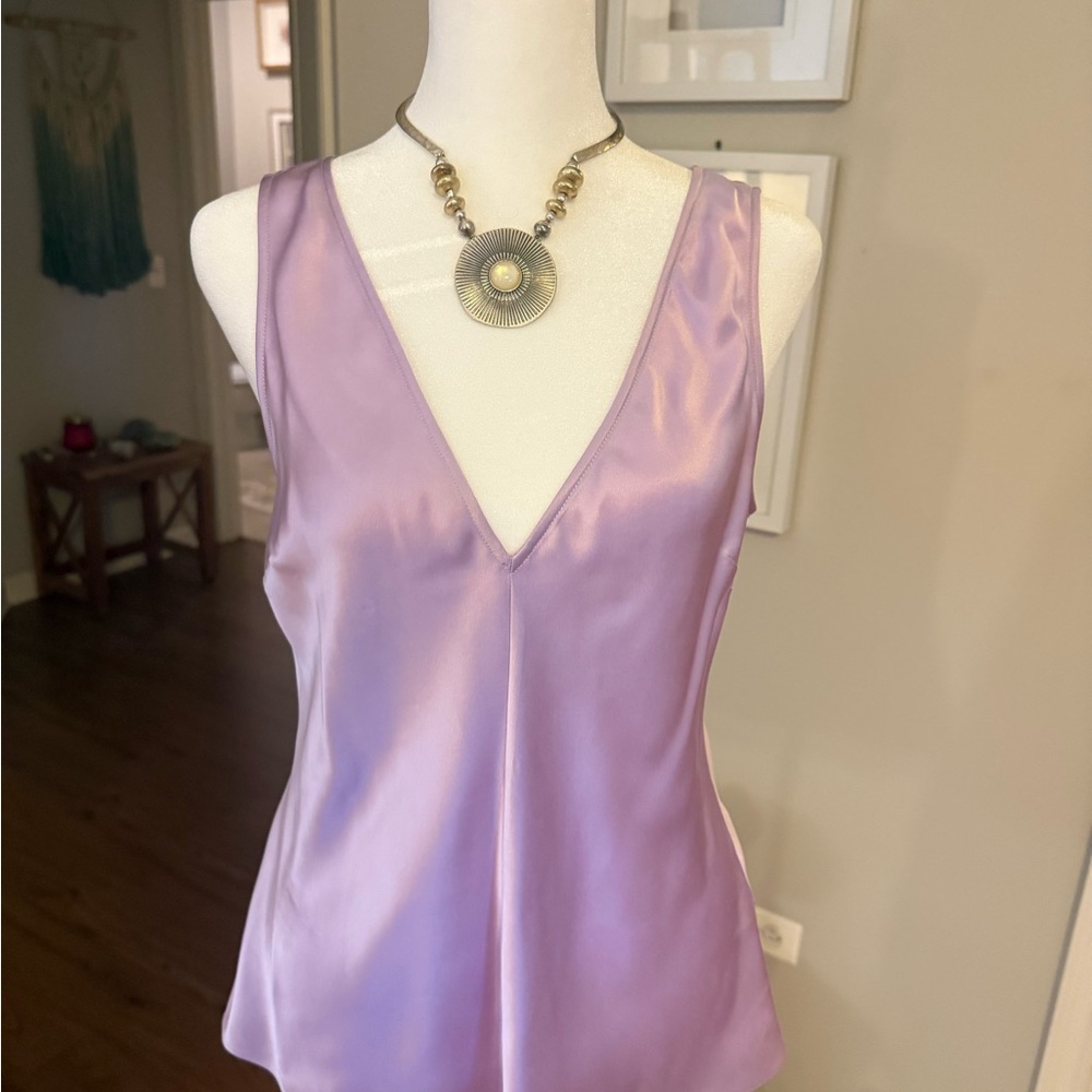 Frame Denim Purple Fitted Sleeveless Camisole